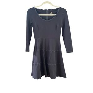 Kate Spade Black Scalloped Mini Dress